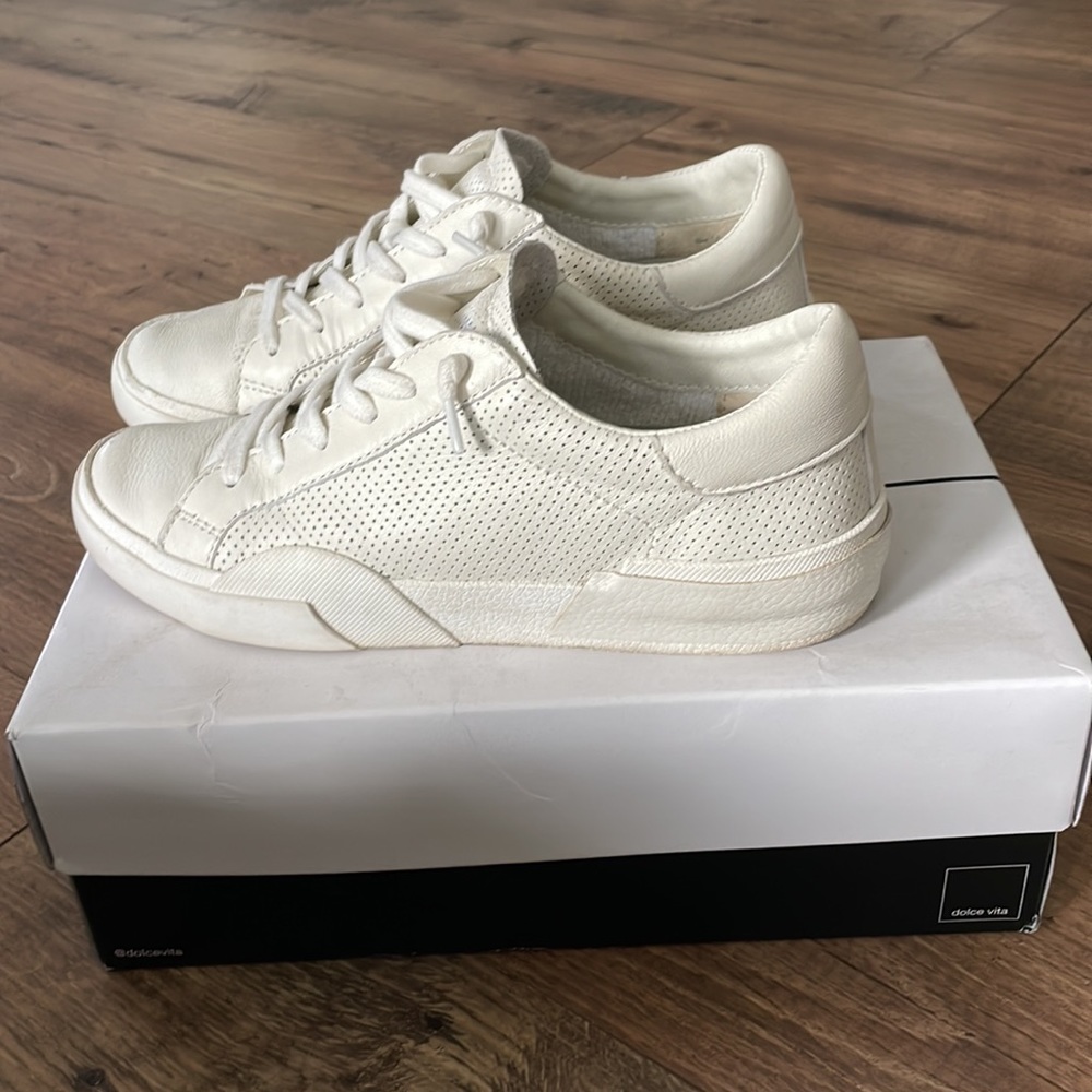 Dolce Vita Zina Perforated white sneakers